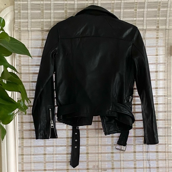 ALL SAINTS Balfern Leather Jacket - Picture 4 of 6